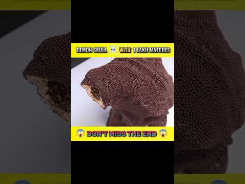 1 LAKH MATCHSTICKS से DEMON 😈 SKULL ☠️ बना दिया 😱 | #shorts #shortsfeed #matchstick #spiderman