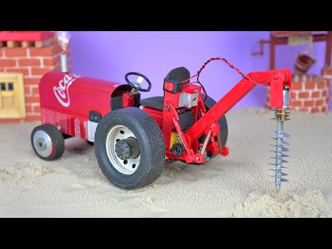 Make a Tractor Post Hole Digger by recycling cans