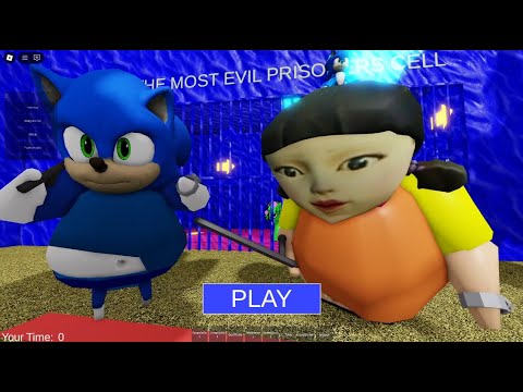 SQUID GAME SEASON 2 VS SONIC THE HEDGEHOG 3 BARRY'S PRISON RUN! (OBBY) #roblox #scaryobby