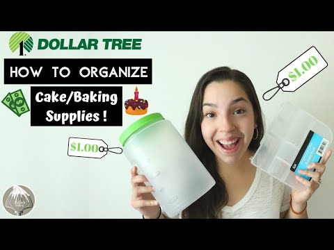 How To Organize Cake/Baking Supplies | Dollar Tree |...