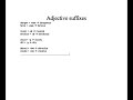 Suffixes and Adjective Forms