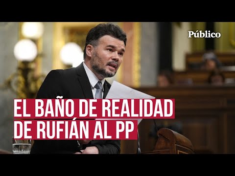 Rufián pinta la cara al PP y retrata sus mentiras sobre València: "Se llama negligencia criminal"