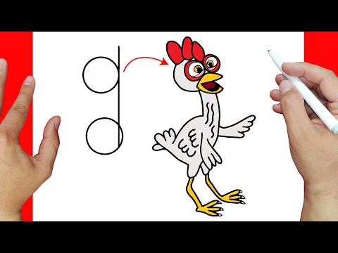 Cómo dibujar a la Gallina Turuleca de la Granja de Zenón | Dibujos fáciles