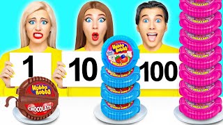100 खाद्य परतें चुनौती | अद्भुत रसोई व्यंजनों Multi DO Fun Challenge