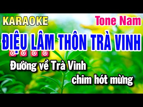 Karaoke Điệu Lâm Thôn Trà Vinh Nhạc Sống Tone Nam | Beat Huỳnh Anh