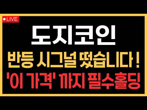 🚨도지코인🚨 5반등 시그널 떴습니다! '이 가격' 까지 필수홀딩!