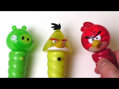 Light Spinner ANGRY BIRDS & Angry Birds Birthday Cake Candles