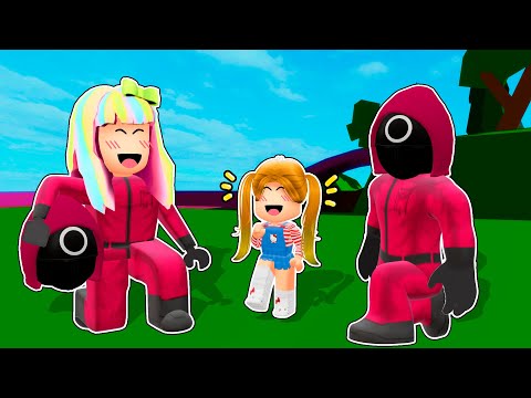 Roblox Squid Games Pink Guard Family! | Brookhaven