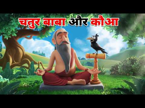 चतुर बाबा और कौआ | CHATUR BABA AUR KAUWA KI KAHANI | HINDI MORAL STORY | HINDI KAHANI