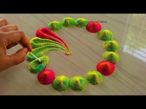 #1884 Satisfying video | sand art | Navratri rangoli design | Diwali rangoli designs