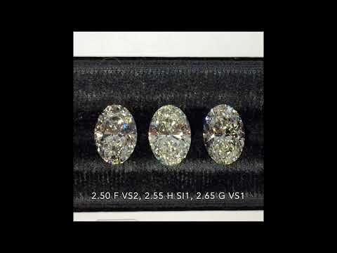 Oval Diamonds 2.50-2.65ct, F-H, VS-SI