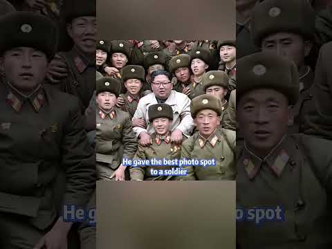 He gave the best photo spot to a soldier  #kimjongun #northkorea #shorts