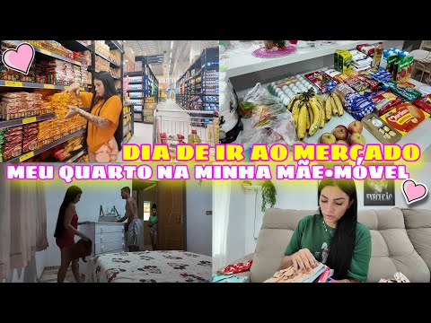 REPOSIÇÃO DE COMPRAS DO MÊS||MAIS UM MÓVEL PRO MEU QUARTO NA CASA DA MÃE e COMPREI ROUPA P/CRIANÇAS💕