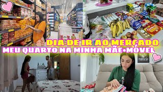 REPOSIÇÃO DE COMPRAS DO MÊS||MAIS UM MÓVEL PRO MEU QUARTO NA CASA DA MÃE e COMPREI ROUPA P/CRIANÇAS💕