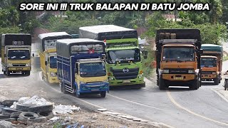 Sore Ini !!! Truk Balapan Di Tanjakan Batu Jomba 