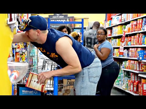 Knocking Items Into Strangers Shopping Carts Prank!