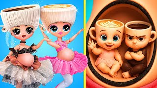 Bailarina Cappuccino e Espressona Signora Viraram Mamães! Animais Brainrot Italianos LOL OMG DIYs