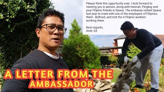 NAKAKATABA NG PUSO NAPANSIN TAYO NG AMBASSADOR OF THE PHILIPPINES IN CZECH REPUBLIC