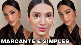 MAKE MARCANTE COM FOXY EYES E PELE BÁSICA *MAQUIAGEM PERFEITA PARA INICIANTES* | MUITO SIMPLES