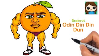 How to Draw Udin Din Din Dun Orange 🍊 Italian Brainrot