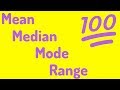Exploring Mean, Median, Mode, and Range