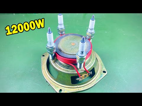 New Experiment Science Electric Generator Free Energy Using Speaker Magnet