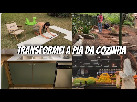 VLOG: Olha o que fizemos na cozinha!😱 bancada nova, como tá a horta? + Um dia especial em família 💕