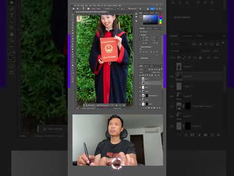 Chỉnh ảnh kỷ yếu, anh đẹp trai trao bằng tốt nghiệp | BonART #shorts #photoshop