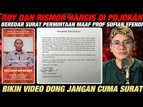 VIRAL!! BEREDAR SURAT PERMINTAAN MAAF PROF SOFIAN EFENDY ATAS TUDUHAN KE JOKOWI