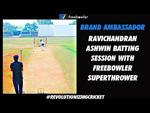 Ravichandran Ashwin Using Freebowler Superthrower| Brand Ambassador | Non-Electric Bowling Machine