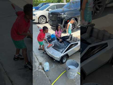 Dad catches his son washing his car #shorts