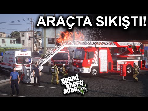 OTOYOLDA FECİ KAZA !! - MERDİVENLE KURTARMA !! - GTA 5 İTFAİYE ROLEPLAY