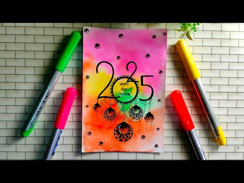 New year drawing/easy drawing for beginners/mandala art 🎊🎂🎈#art#painting#drawing#newyear