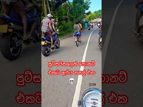 පුට්සයිකලෙන් හොනට් එක්කට අරිනවා දැකලා තියේද😳 #sl #trending #funny #bikelover #bikelife #hornet