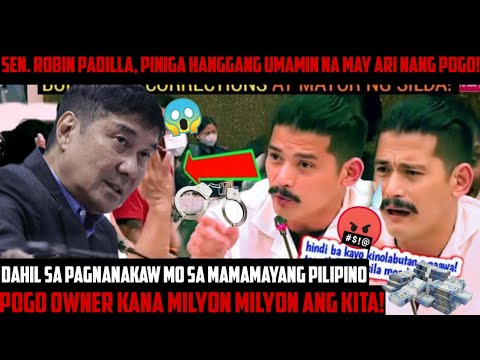 TIMBOG! ROBIN PADILLA KOMPIRMADO LUMUHOD SA SENADO! AMINAN NG POGO OWNER at MILYONG KITA! LAGOT 🤬