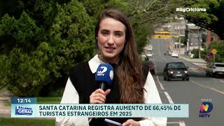Santa Catarina registra alta de turistas estrangeiros em 2025