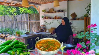 Nikmatnya makan sederhana bersama keluarga | sayur cabe tempe | Hidup di Desa