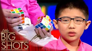Six-Year-Old Genius Solves Three Rubik's Cubes Simultaneously (Using His FEET!) | Little Big Shots