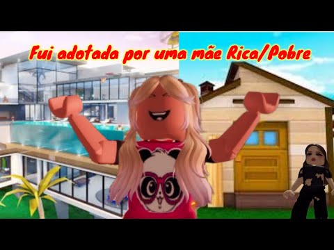 Fui adotada por uma mãe rica e pobre 😭 #game #roblox #gameplay #gaming #brookhaven