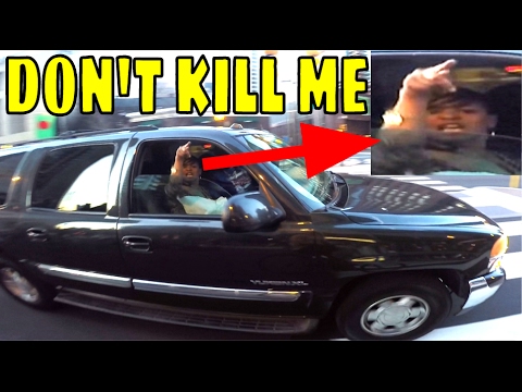 "RUN THEM ALL OVER!!" SUV VS BMX BIKES!!