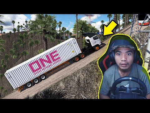 TANJAKAN TERTINGGI??? TRUK HINO 500 KONTAINER NANJAK BEGINI JADINYA- ETS2