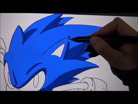 Mi Primer DIBUJO DIGITAL | Dibujo a SONIC | Todos mis dibujos Digitales. GAOMON PenDisplay PD1560