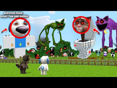 SURVIVING FROM SCARY TOM AND SHEERO 😱 HOUSE WITH 100 NEXTBOTS in Minecraft - Gameplay - Coffin Meme