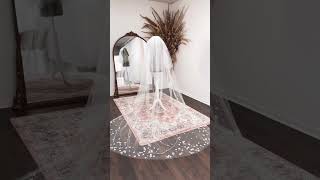 This week we made this delicate floral veil with flower and pearl accents cascading from the bottom!