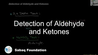Detectcion of Aldehyde and Ketones