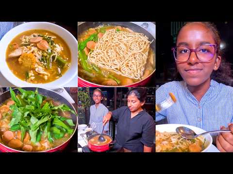 My First Experience of Spicy Hot Pot!! Cooking my dinner by myself in a Famous Restaurant!!