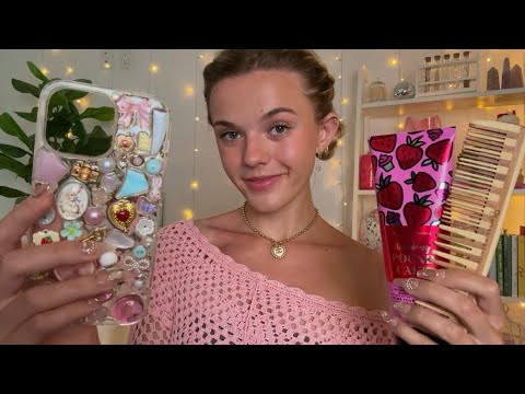 ASMR My Favourite Triggers 🍓🌿🐝 (beauty haul, whats in my bag, wooden comb, skin analysis, etc)