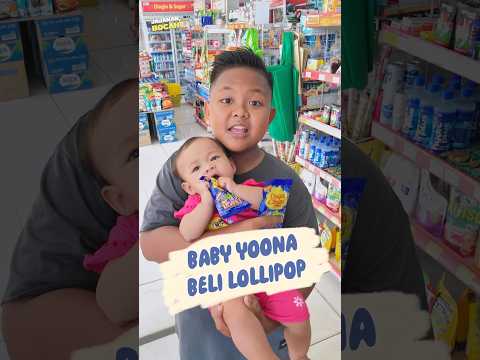 BABY YOONA & A KIKY BELI LOLLIPOP 🥰 #lollipop #babyyoona #permen #shorts