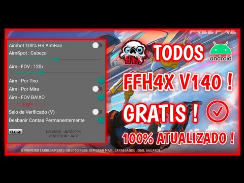 😱SAIU!!😱 MOD MENU FFH4X V140 CRACKED FF 1.111.X 100%ANTBLACKLIST - ANTIBAN!