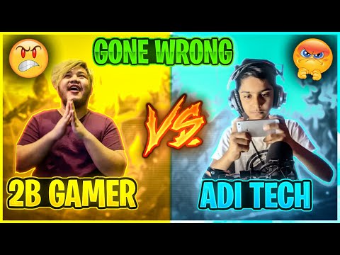 Noobda😡 Aditech FF  Vs 2B  Gamer  ||😡 आजा 1 vs 1 में !!  Fight Gone Wrong ||Garena Freefire